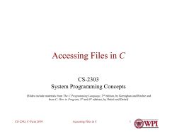File Access in C