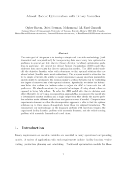 Almost Robust Optimization with Binary Variables