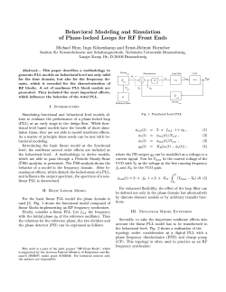 Behavioral Modeling and Simulation of Phase
