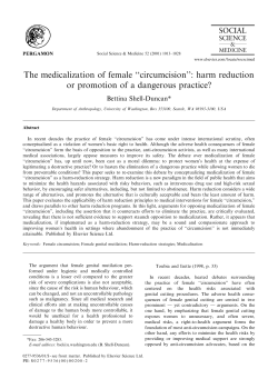 The medicalization of female ``circumcision``: harm reduction or