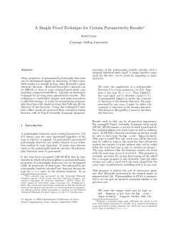 A Simple Proof Technique for Certain Parametricity Results