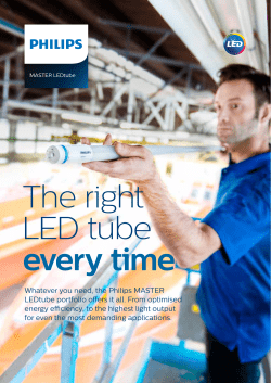 Whatever you need, the Philips MASTER LEDtube portfolio offers it