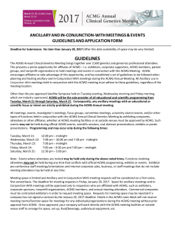 guidelines - 2017 ACMG Annual Meeting