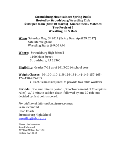 Stroudsburg Mountaineer Spring Duals Hosted by Stroudsburg