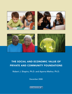 the social and economic value of private and community foundations