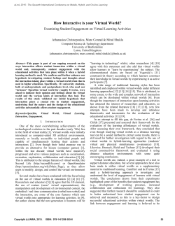 How Interactive is your Virtual World?