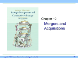 Mergers and Acquisitions