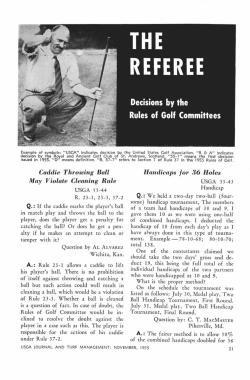 Caddie Throwing Ball May Violate Cleaning Rule Handicaps for 36