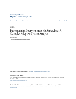 Humanitarian Intervention at Mt. Sinjar, Iraq: A Complex Adaptive