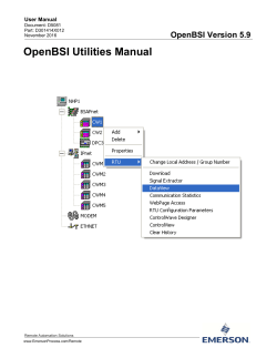 OpenBSI Utilities Manual