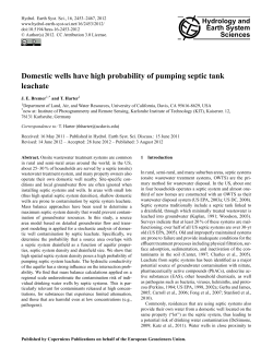 Domestic wells have high probability of pumping septic tank leachate