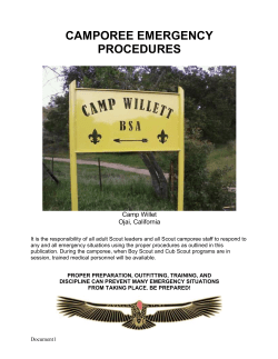 camporee emergency procedures