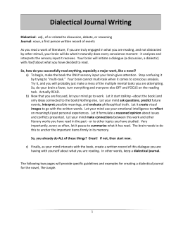 Dialectical Journal Writing
