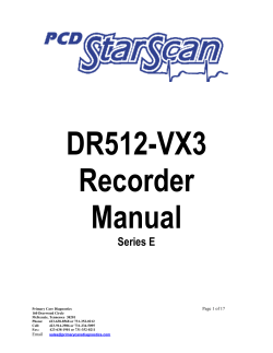 Recorder VX3 Manual