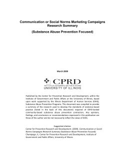 Communication or Social Norms Campaigns