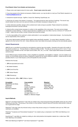 Proof Sketch Order Form Details and Instructions