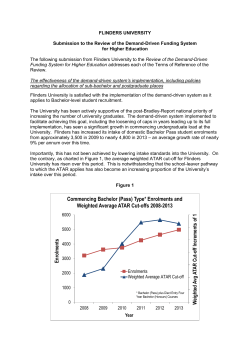 FLINDERS UNIVERSITY Submission to the Review of the Demand