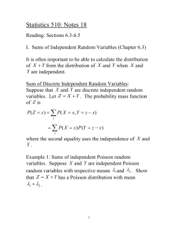Statistics 510: Notes 7