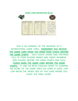 example rec game card filled out