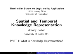 Spatial and Temporal Knowledge Representation
