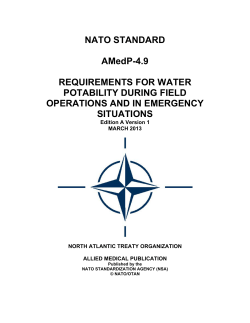 NATO STANDARD AMedP-4.9 REQUIREMENTS FOR
