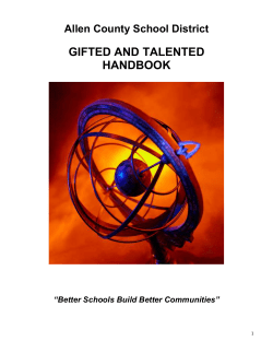 Gifted and Talented Handbook