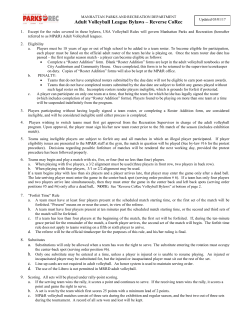 Rules - Manhattan Parks and Rec, KS