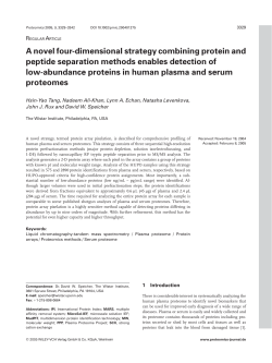 A novel four-dimensional strategy combining protein and peptide