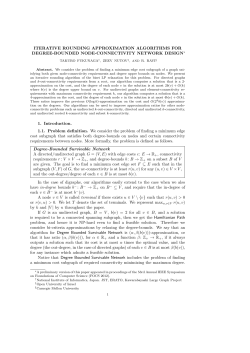 ITERATIVE ROUNDING APPROXIMATION ALGORITHMS FOR