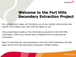 Who Is Sunlake? - Fort Hills Oil Sands Project