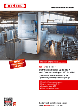 Distribution Boards up to 250 A with Door According to IEC