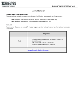 Task - Science - Biology - Animal Behavior