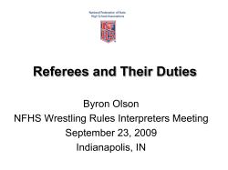 Duties of the Wrestling Official