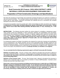 Preparation of Final Construction Drawings and