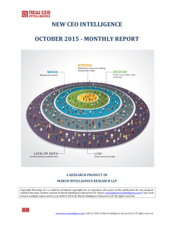 new ceo intelligence october 2015 - monthly report