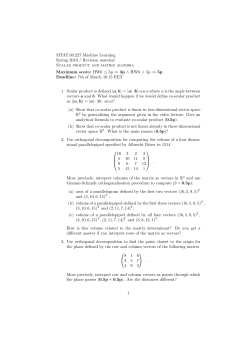 MTAT.03.227 Machine Learning Spring 2016 / Revision material