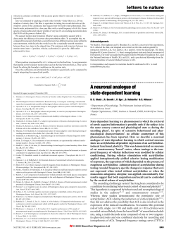 A neuronal analogue of state-dependent learning
