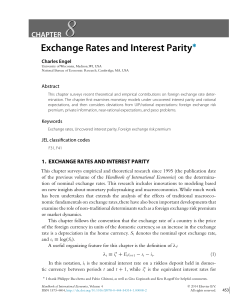 Exchange Rates and Interest Parity