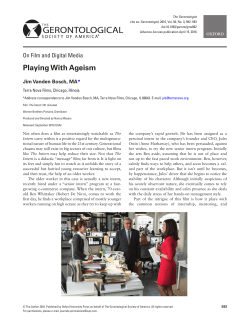 Playing With Ageism - Oxford Academic