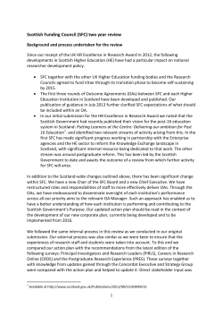 (SFC) two year review for HR Excellence in Research Award