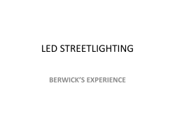 Berwick Streetlight Presentation AMA June 2012