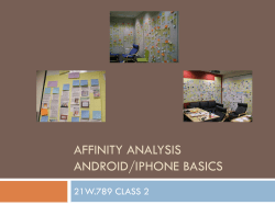 Affinity Analysis Android / Iphone Basics
