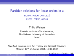 Partition relations for linear orders in a non-choice context