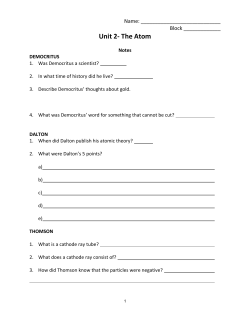 Note Packet for Students