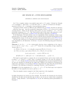 ARC SPACES OF cA-TYPE SINGULARITIES Let X be a complex