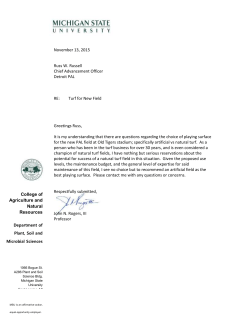 November 13, 2015 Russ W. Russell Chief Advancement Officer