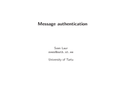 Message authentication