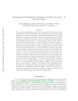 Estimating Psychological Networks and their Accuracy: A Tutorial