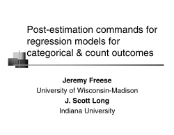 Post-estimation commands for regression models for