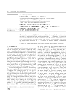 CALCULATION OF ENERGY LEVELS, TRANSITION